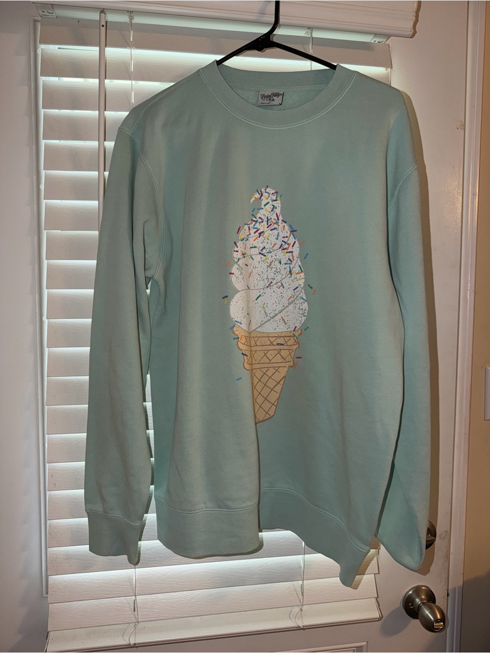 Living fully Ice Cream Crewneck Sweatshirt - Light Mint